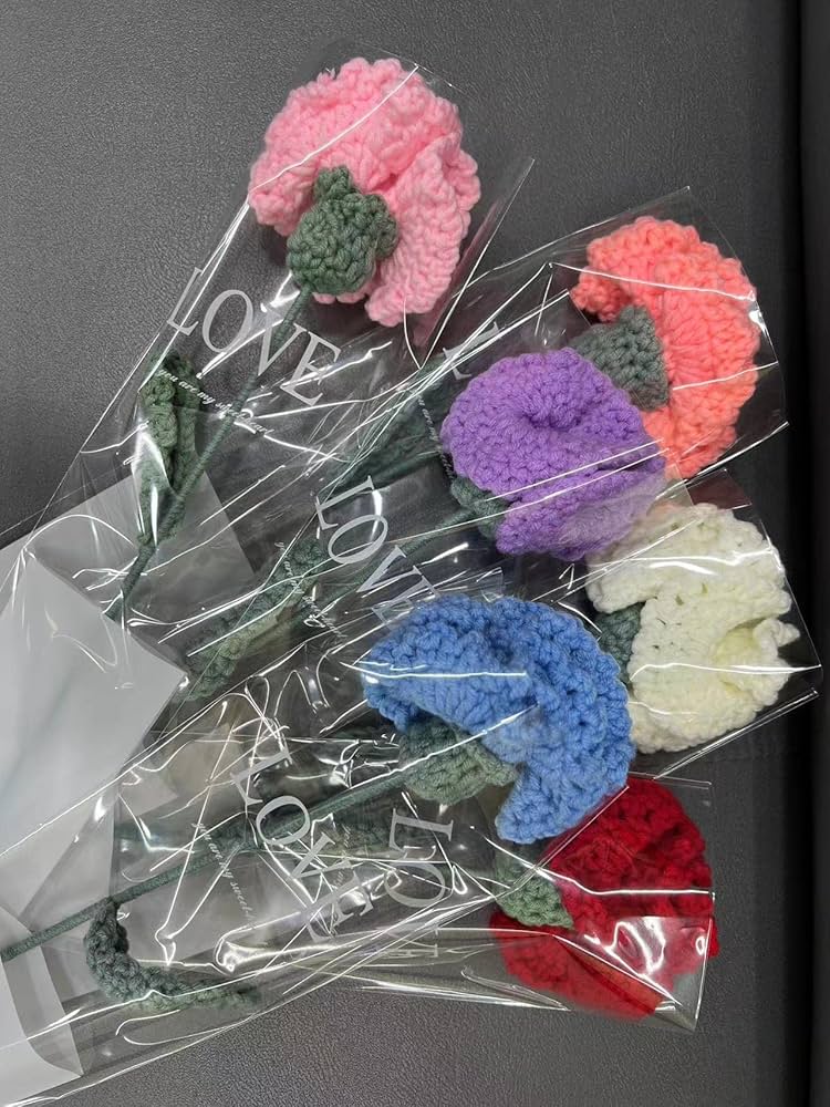 Forever カーネーション ニット フラワー 手編み 造花